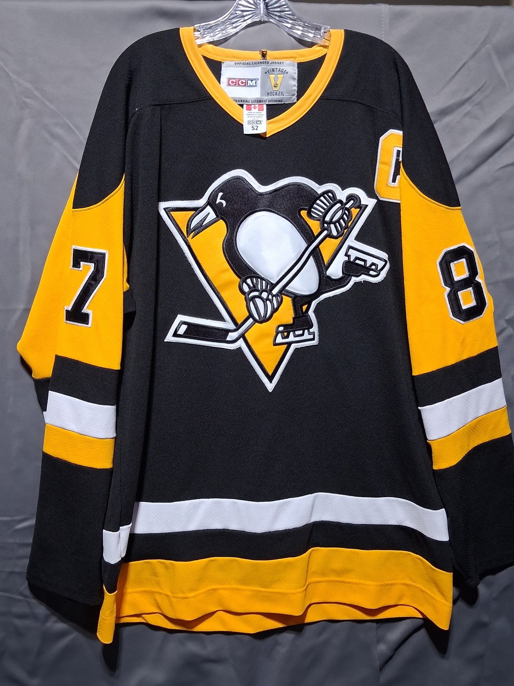 CCM Crosby NHL Black, Gold & White Hockey Jersey #87 Penguin